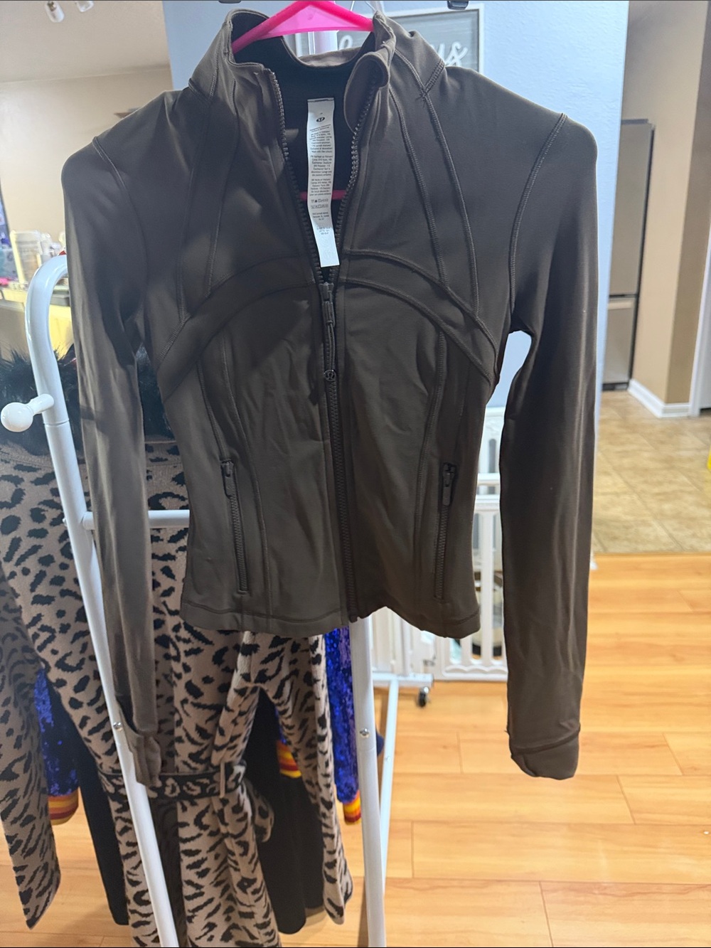lululemon athletica Brown Athletic Zip-Up Bomber Jacket